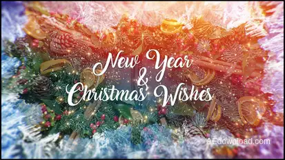 Christmas and New Year Wishes Video Displays template preview