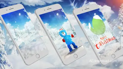 Christmas Bear Dance Ident Story Logo Stings template preview