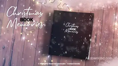 Christmas Book Memories Video Displays template preview