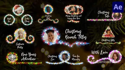 Christmas Branch Titles And Lower Thirds for After Effects Titles template preview