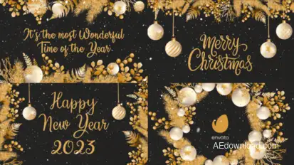 Christmas card Video Displays template preview