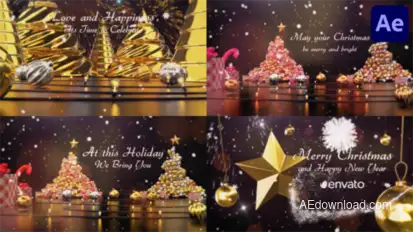 Christmas Card Logo for After Effects Logo Stings template preview