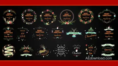 Christmas Element Pack Elements template preview