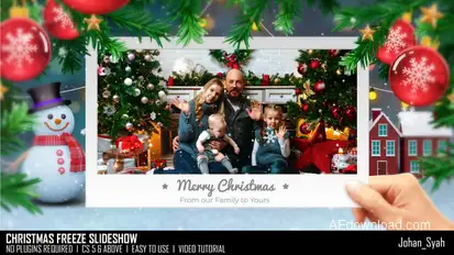 Christmas Freeze Slideshow Video Displays template preview
