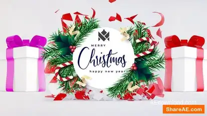Christmas Gift Box Reveal Logo Stings template preview