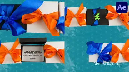 Christmas Giftbox Greetings Stop Motion | After Effects Logo Stings template preview