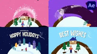 Christmas Greetings | After Effects Titles template preview