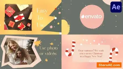 Christmas Greetings Slideshow | After Effects Openers template preview