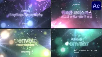 Christmas Greetings Typography for After Effects Titles template preview