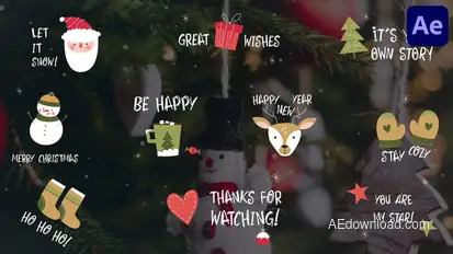 Christmas Icon Titles for After Effects Titles template preview