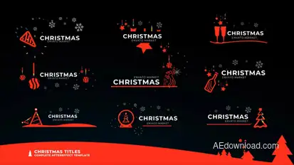 Christmas Icon Titles Titles template preview