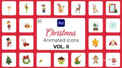 Christmas Icons Vol. II For After Effects Elements template preview