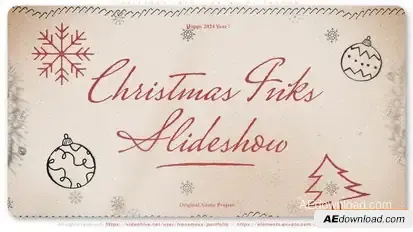 Christmas Inks - Retro Slideshow Openers template preview