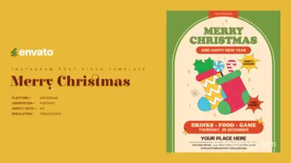 Christmas Instagram Post Portrait – Creative After Effects Video Template Product Promo template preview