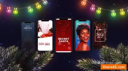 Christmas Instagram Stories 3 Openers template preview