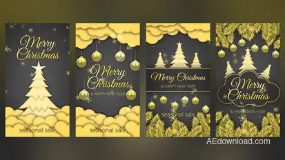 Christmas Instagram Stories Openers template preview