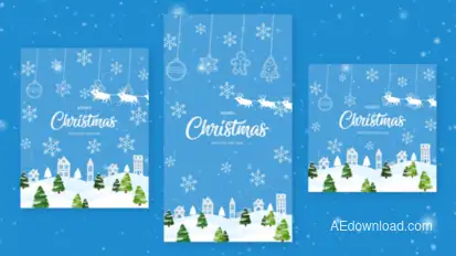 Christmas Intro 3 In 1 Video Displays template preview
