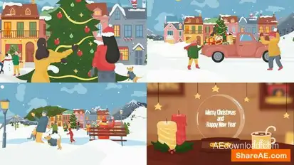 Christmas Intro Openers template preview