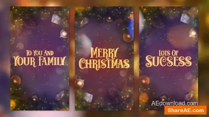 Videohive Christmas Intro I Christmas Titles Vertical Openers template preview