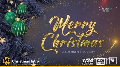 Christmas Intro | New Year Wishes Video Displays template preview