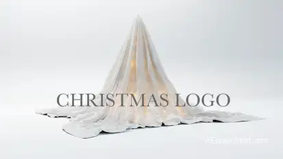 Christmas logo hidden under a white cloth Logo Stings template preview