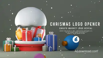 Christmas Logo Reveal Video Displays template preview