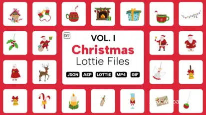 Christmas Lottie Files Vol. I Elements template preview