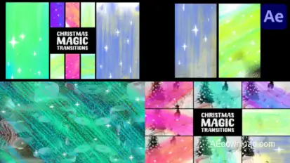 Christmas Magic Seamless Transitions for After Effects Elements template preview