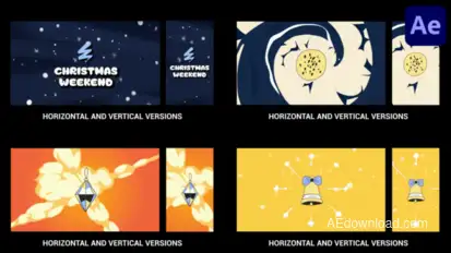 Christmas Morphing Logo for After Effects Logo Stings template preview