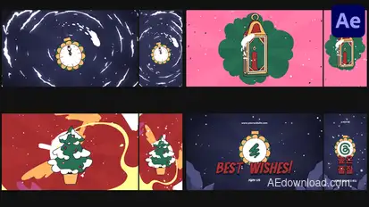 Christmas Morphing Logo Opener Logo Stings template preview