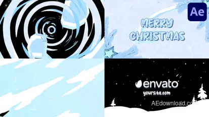 Christmas Night Logo Reveal for After Effects Logo Stings template preview