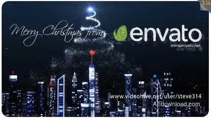 Christmas Over the City Logo Stings template preview