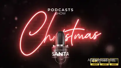 Christmas Podcast Show Opener Openers template preview