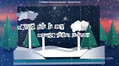 Christmas Popup Card Video Displays template preview