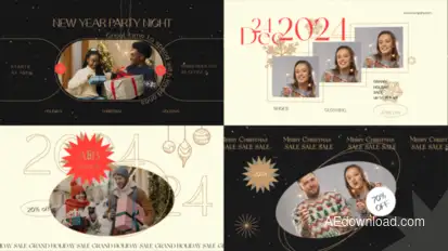 Christmas Promo Video Displays template preview