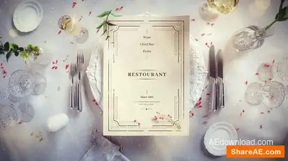Christmas Restaurant Menu Slideshow Openers template preview