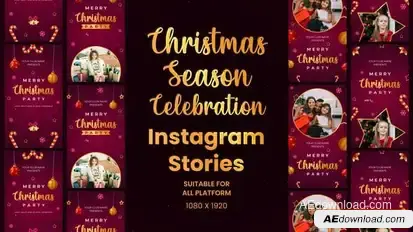 Videohive Christmas Season Celebration Instagram Stories | Christmas Opener Openers template preview