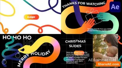 Christmas Slides for After Effects Openers template preview