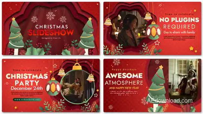 Christmas Slideshow V2 Openers template preview