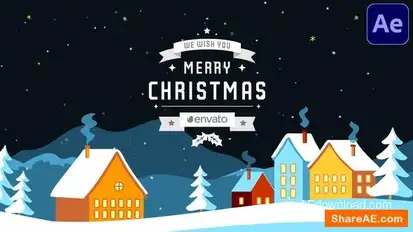 Christmas Snow Greetings | After Effects Openers template preview