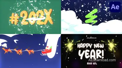 Christmas Snow Logo for After Effects Logo Stings template preview