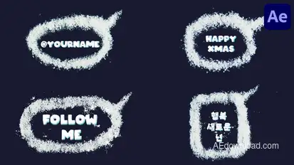 Christmas Snow Speech Bubbles | After Effects Titles template preview
