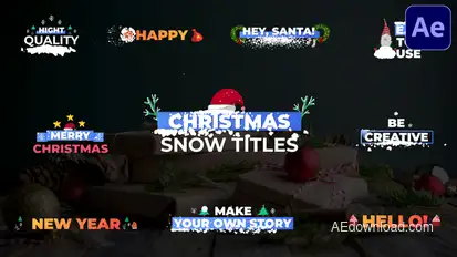 Christmas Snow Titles | After Effects Titles template preview