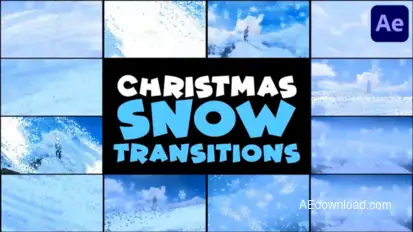 Christmas Snow Transitions | After Effects Elements template preview