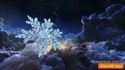 Christmas Snowflake Intro Openers template preview