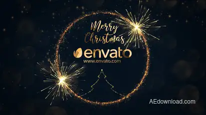 Christmas Sparkler Logo Logo Stings template preview