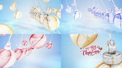 Christmas Swing Balls Logo Stings template preview