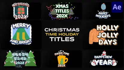 Christmas Time Holiday Titles | After Effects Titles template preview