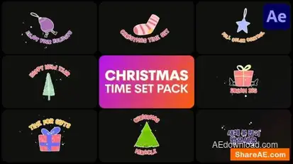 Christmas Time Set | After Effects Openers template preview
