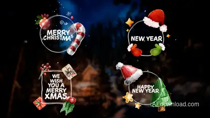 Christmas Titles - Lower Thirds Titles template preview